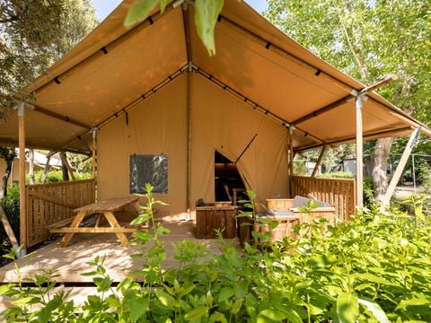 TENTE TOILE ET BOIS 5 personnes - POPULONIA