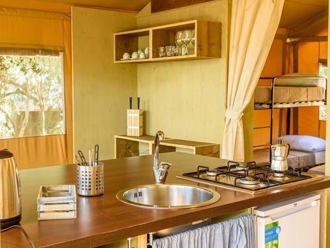 TENTE TOILE ET BOIS 5 personnes - Country Lodge