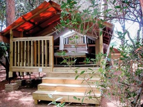 CANVAS AND WOOD TENT 2 people - Mini Lodge - without sanitary facilities