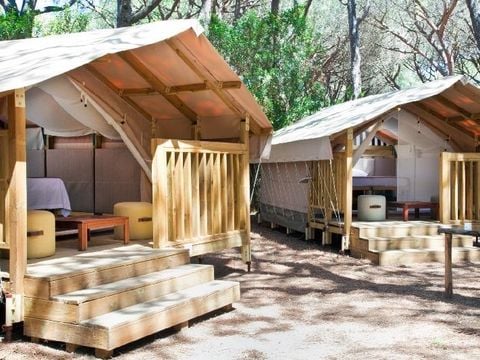 CANVAS AND WOOD TENT 2 people - Mini Lodge - without sanitary facilities