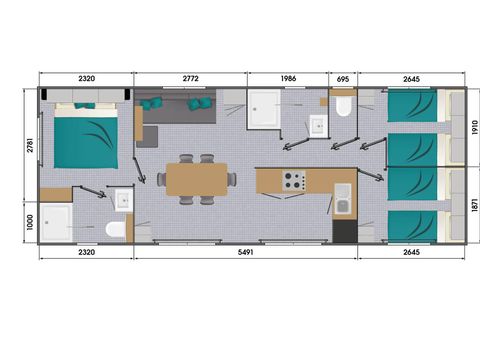 MOBILHOME 6 personnes - PREMIUM 6P