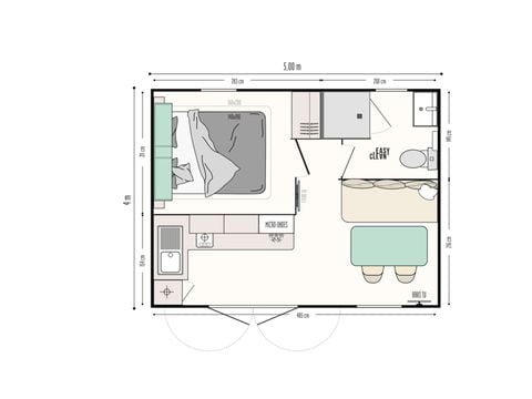 MOBILHOME 2 personnes - Cygne