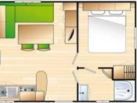 MOBILE HOME 6 people - Mobile-home covered terrace 4/6pers