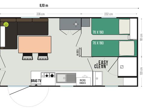 MOBILHOME 6 personnes - Le Titania