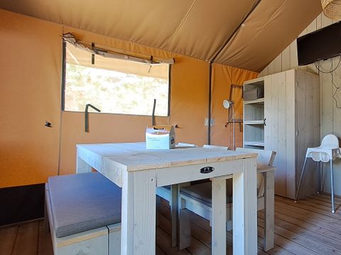 CANVAS AND WOOD TENT 6 people - Tent Lodge Prestige Plus - 2 bedrooms - 1SDB - 35m² - (35m²)