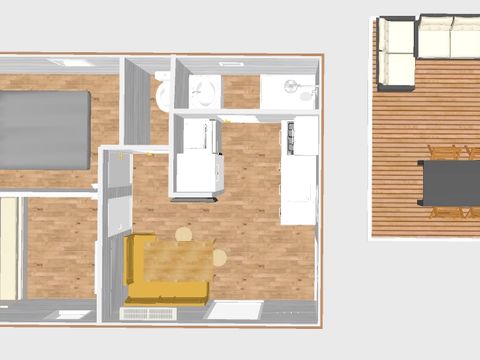 CHALET 4 people - Prestige 2 Bedrooms - 1 Bathroom - 30m