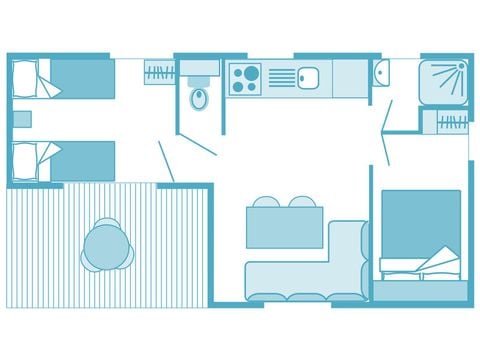 MOBILE HOME 4 people - Comfort mobile home 30m² 2 bedrooms