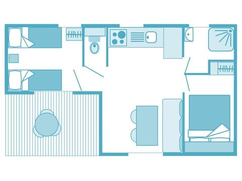 MOBILE HOME 4 people - Mobile home Prestige 32m² 2 bedrooms - air-conditioned