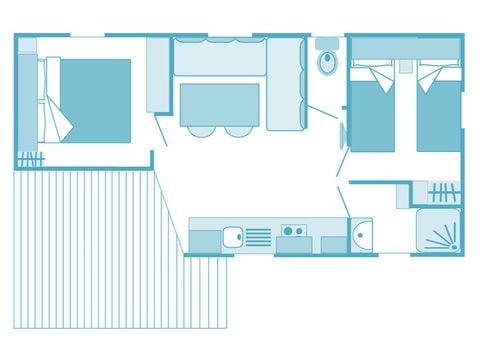 MOBILE HOME 5 people - Mobile home Prestige 32m² 2 bedrooms - air conditioning