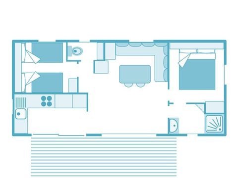 MOBILE HOME 5 people - Mobile home Prestige Plus 32m² 2 bedrooms - air-conditioned