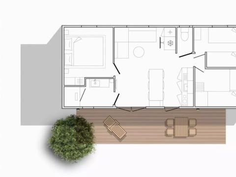 MOBILE HOME 6 people - Sunelia Luxe Mobile Home 33m² 3 bedrooms - Air-conditioned