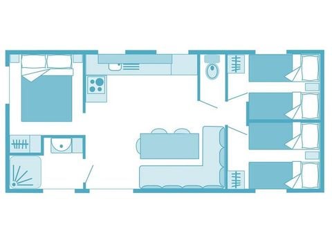 MOBILHOME 6 personnes - Mobil home Confort 32m² 3 chambres - climatisé