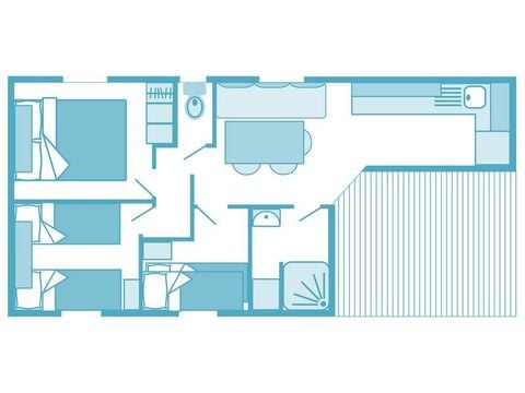 MOBILHOME 6 personnes - Mobil home Confort 32m² 3 chambres - climatisé