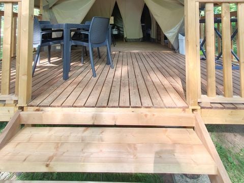 LODGE 4 people - Mini-Wood on canvas stilts, without sanitary facilities, for 4 persons