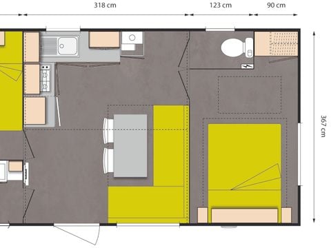 MOBILE HOME 4 people - MOBILE HOME O'HARA 4 people 28m² - 2 bedrooms