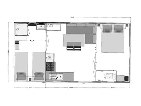 MOBILE HOME 4 people - MOBIL-HOME RIDOREV 30m2, 2 bedrooms, sleeps 4