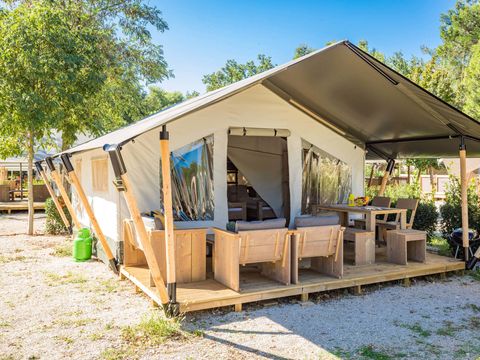 TENTE TOILE ET BOIS 5 personnes - Tente Safari Confort