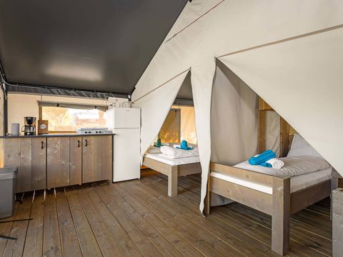 TENTE TOILE ET BOIS 5 personnes - Tente safari Confort + climatisation