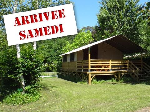 CANVAS AND WOOD TENT 5 people - NIAGARA Lodge 40m² with bathroom (Saturday to Saturday)