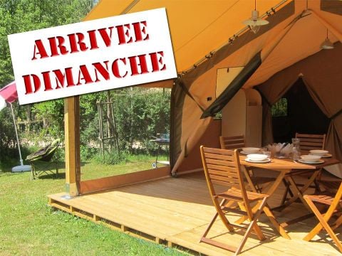 CANVAS AND WOOD TENT 5 people - Lodge VICTORIA 30m² - Luxury finish (Sunday to Sunday)