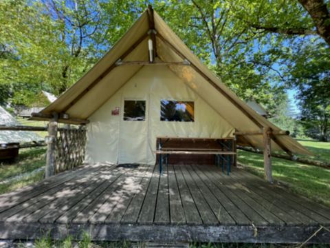 TENTE TOILE ET BOIS 4 personnes - Cabane Hibiscus