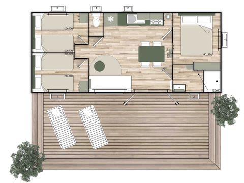 MOBILHOME 6 personnes - Nest N°92 - 3 ch 