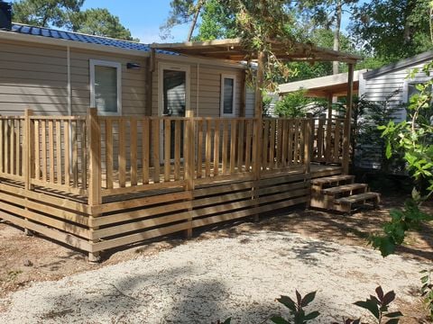 MOBILE HOME 4 people - Comfort XL | 2 Bedrooms | 4 Pers | Raised terrace | Air conditioning | TV