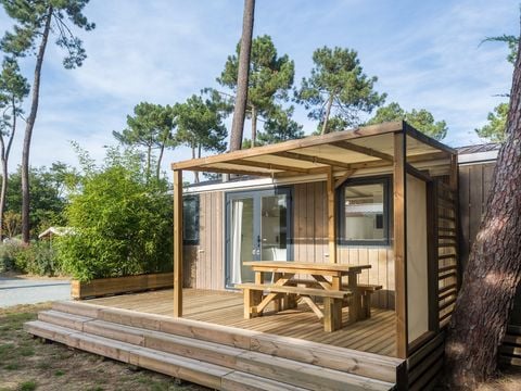 MOBILHOME 6 personnes - Mobil-home | Premium | 3 Ch. | 6 Pers. | Terrasse surélevée | Clim. | TV