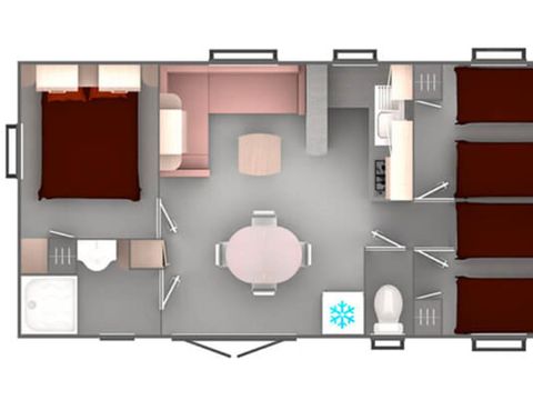 MOBILHOME 8 personnes - OUESSANT