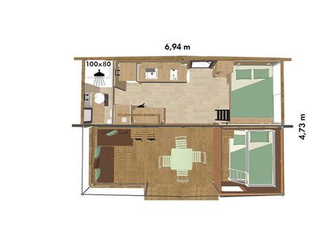 UNUSUAL ACCOMMODATION 5 people - Tiny Lodge 2 bedrooms 5 people