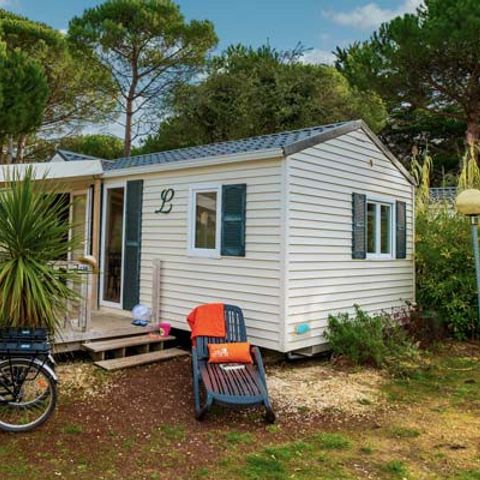 Stacaravan 4 personen - Mobile-home | Comfort XL | 2 slaapkamers | 4 pers | Verhoogd terras | Airconditioning | TV