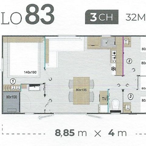 MOBILE HOME 6 people - 3 bedrooms