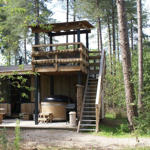 UNUSUAL ACCOMMODATION 5 people - Tiny house Treetrunk with hot tub