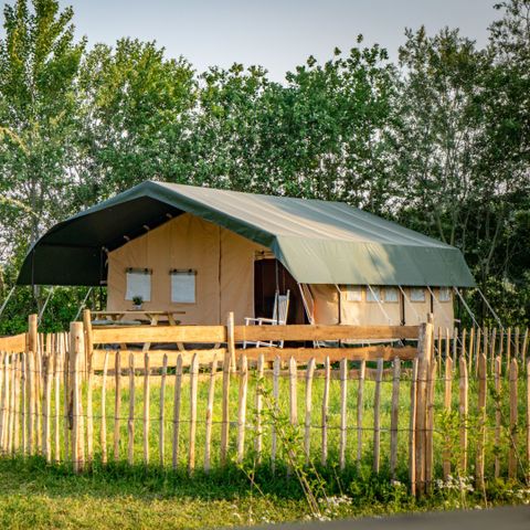 CANVAS AND WOOD TENT 4 people - Hoeve Klein Haneveld - safari tent 4 persons