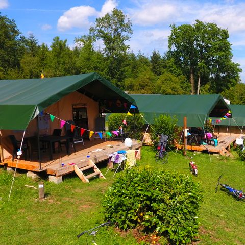 CANVAS AND WOOD TENT 6 people - Field