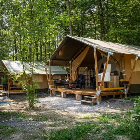 CANVAS AND WOOD TENT 6 people - Forest