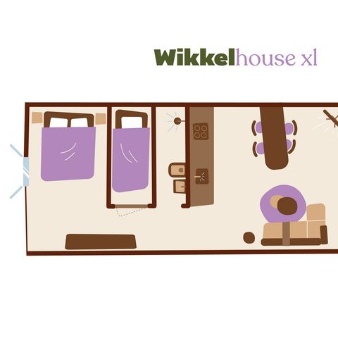 Lodge 4 personen - Wikkelhouse XL