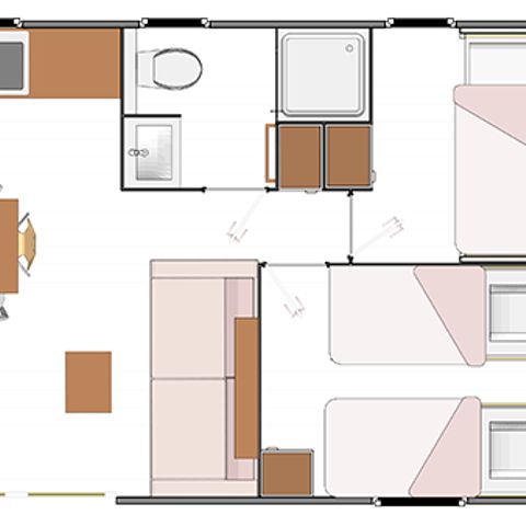 CANVAS AND WOOD TENT 6 people - Sunêlia Luxe Lodge 3 bedrooms 2 bathrooms - Sheets provided