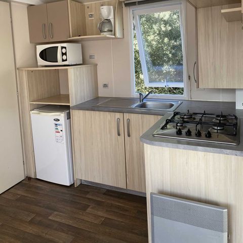 MOBILHEIM 8 Personen - Mobilheim GRAND LARGE D 30m² / 3 Zimmer - überdachte Terrasse