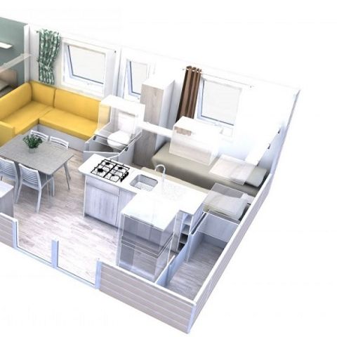 MOBILHOME 4 personas - PREMIUM 2 habitaciones