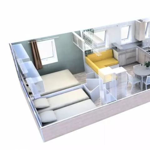 Stacaravan 8 personen - Premium 5 kamers 8 personen