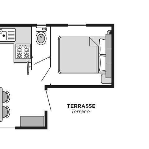 MOBILHOME 4 personnes - Bergame CONFORT Climatisé .