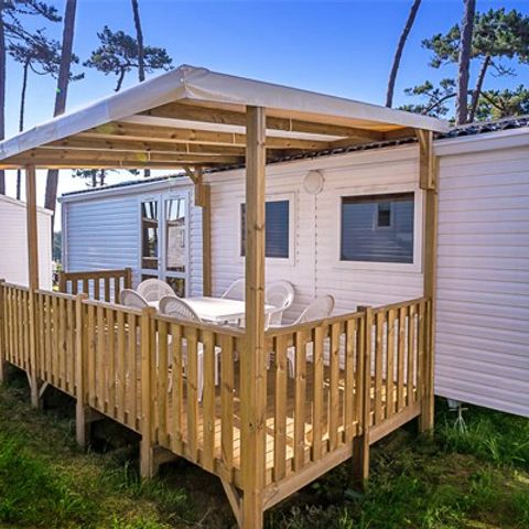 STACARAVAN 6 personen - Mobile-home | Comfort XL | 3 slaapkamers | 6 pers. | Verhoogd terras | Airconditioning