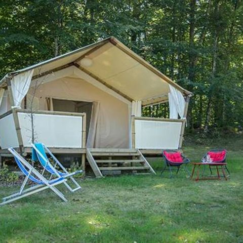 TENTE TOILE ET BOIS 4 personnes - Lodge Maasaï 2ch 4p