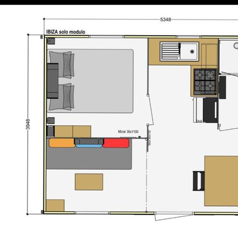 Stacaravan 3 personen - Comfort