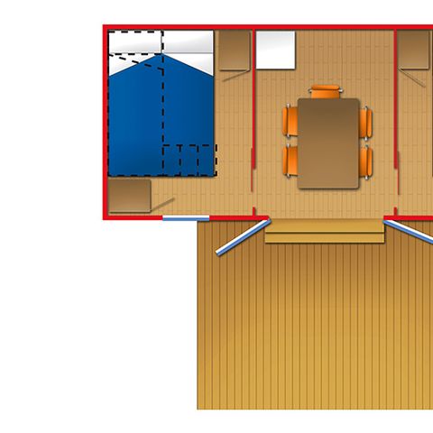 CASA MOBILE 5 persone - HAWAI - senza servizi igienici