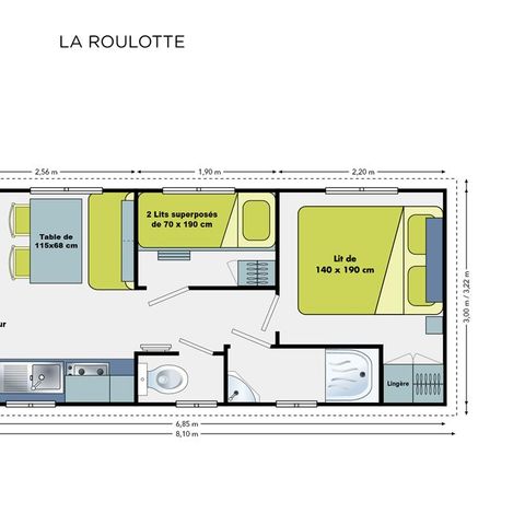 UNUSUAL ACCOMMODATION 4 people - LA ROULOTTE - 2 Bedrooms