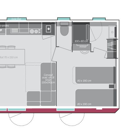 MOBILHOME 4 personas - O'HARA PREMIUM - 2 habitaciones