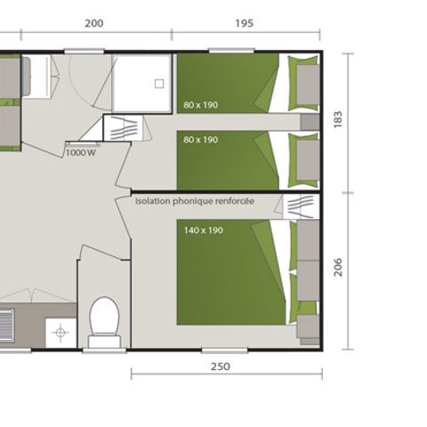 MOBILHOME 4 personas - LOGIA