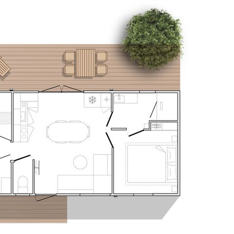 MOBILHEIM 6 Personen - 3 Schlafzimmer - 33m2 - Premium